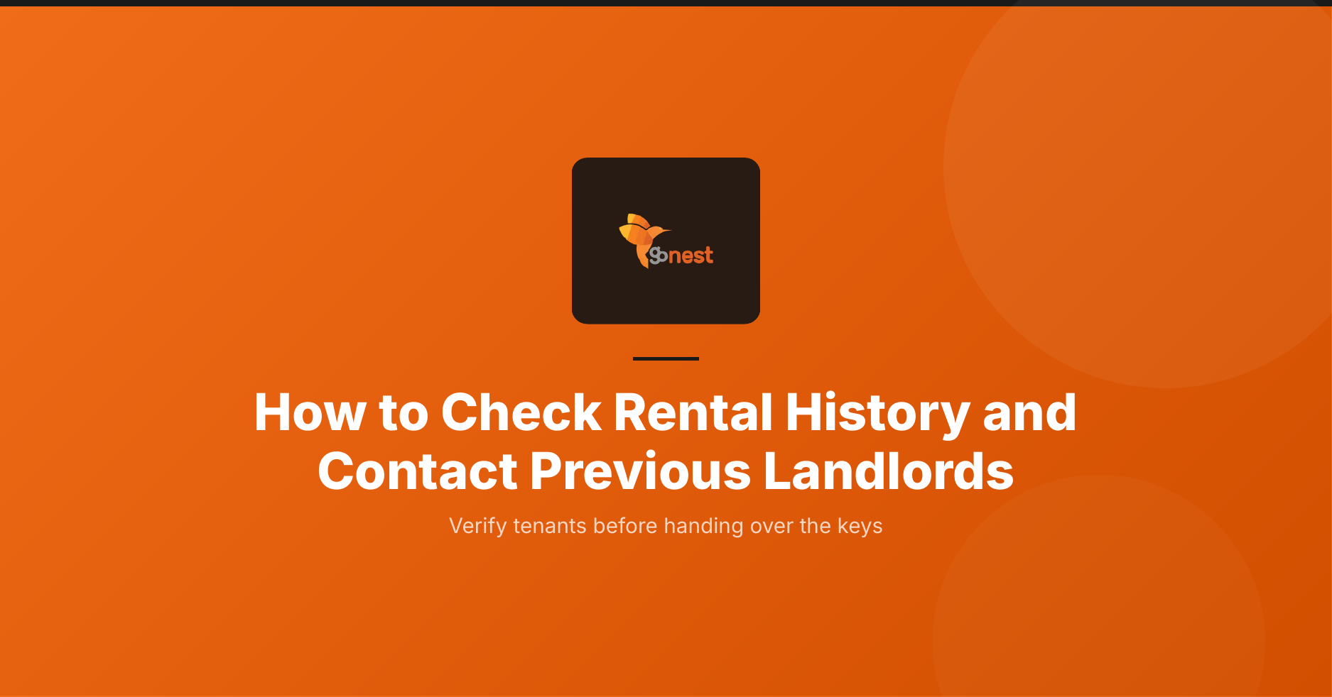 How to check rental history and contact previous landlords